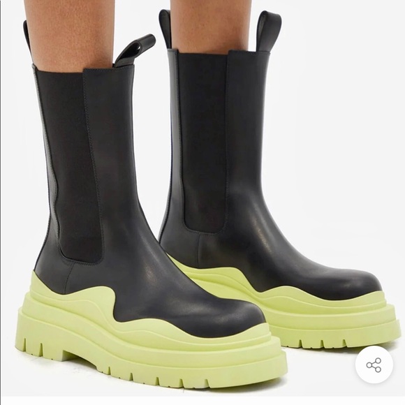 COPY - Chelsea Black /Lime Lug Sole Boots 🥾 - Picture 4 of 4